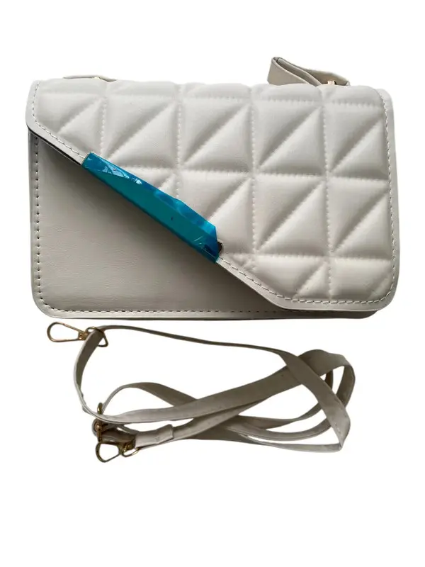 SAC À MAIN BLANC TEXTURÉ