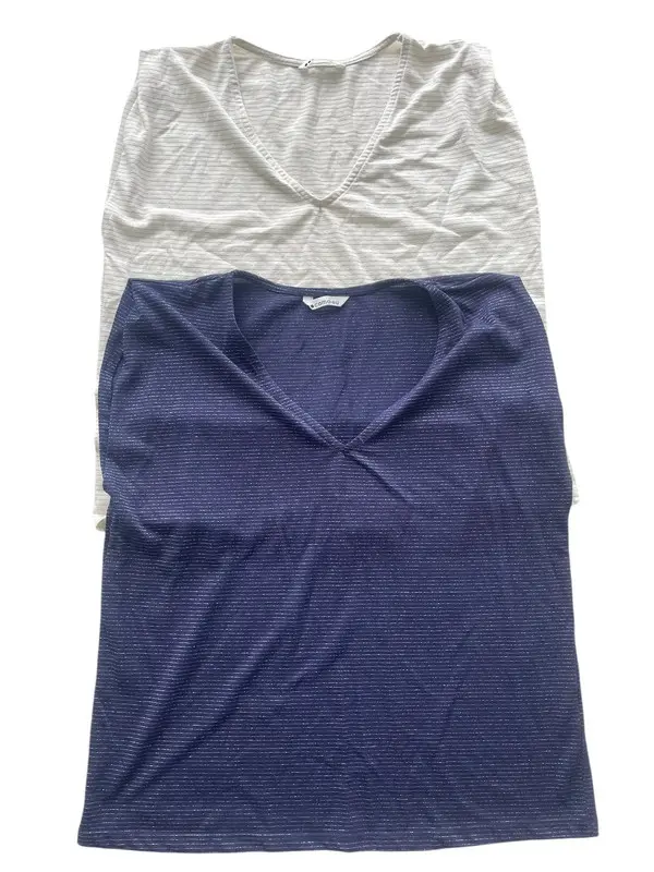 Camaïeu - LOT DE 2 T-SHIRTS COL V - 40/L