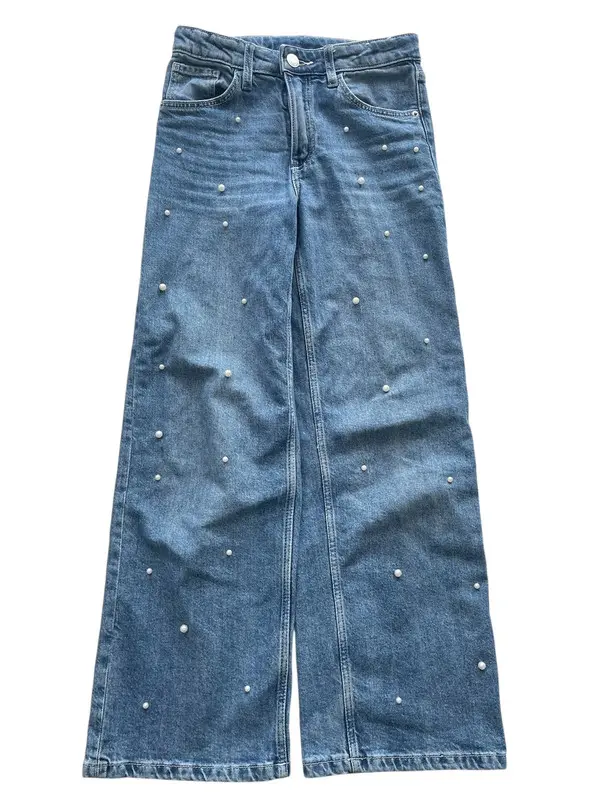 Jean large tendance avec perles H&M taille 9/10 ans