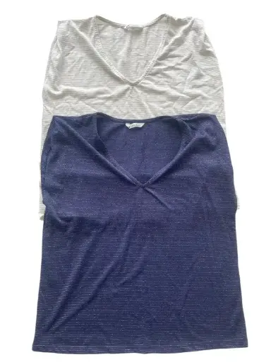 Camaïeu - LOT DE 2 T-SHIRTS COL V - 40/L