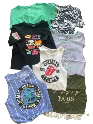 LOT DE 7 T-SHIRTS FILLE - 9/10 ANS