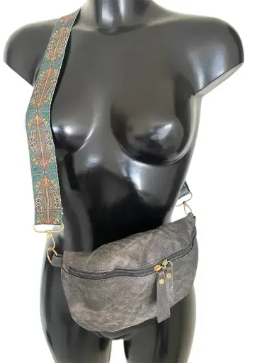 SAC BANANE GRIS FONCÉ